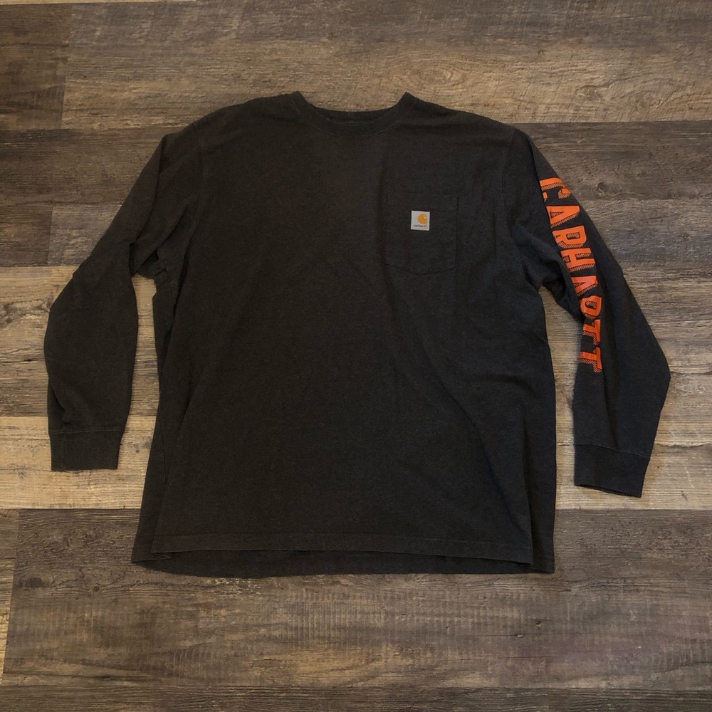 Carhartt Mens Shirt Size 2XL Grey Long Sleeve